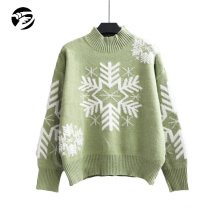 Winter Pullover Crew Neck  Collar Women Sweaters Custom  Christmas Sweater Ugly